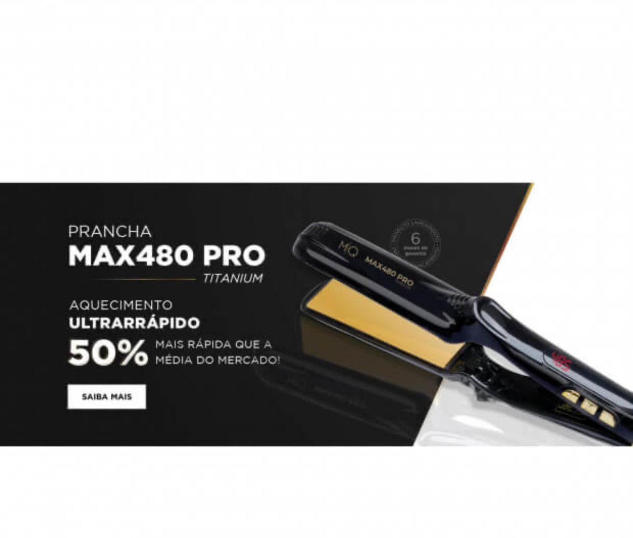 Lisseur professionnel MQ Max480 PRO Titane bi-volt automatique 485 °F / 252 °C SoLysHair
